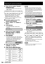 Page 5454 – ENGLISH
Adjusting the picture (continued)
Press ◄► to switch “COLOR  3. 
TEMPERATURE”.
The setting will change as follows each time  • 
◄► is pressed.
DEFAULT
HIGH
USER1
MIDDLE
USER2
LOW
When any setting other than “OFF” has been  • 
selected for color matching, the COLOR 
TEMPERATURE setting is fixed at “USER1”.
“DEFAULT” cannot be selected when the picture  • 
mode has been set to “USER”.
To further adjust toward the   „
desired white balance
Select “USER1” or “USER2” in  4. 
Step 3.
Press ENTER....