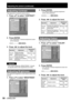 Page 5050 – ENGLISH
 
Adjusting Contrast
This adjusts the contrast for picture colours.
1. Press ▲▼ to select “CONTRAST”.
2. Press ENTER.
The “CONTRAST” individual adjustment screen 
will be displayed.
3. Press ◄► to adjust the level.
Attention
If you need to adjust the “BRIGHTNESS,” it should 
be adjusted before other adjustments are made.
  Adjusting Brightness
This adjusts the brightness of dark (black) areas of the 
pictures.
1. Press ▲▼ to select “BRIGHTNESS”.
•
•
PICTURE
PICTURE MODE
  CONTRAST...