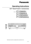Page 1DLPTMBased Projector  Commercial Use
Operating Instructions
Read these instructions completely before operating this unit.
TQBJ 0200
Model No.PT-D5600U
PT-D5600UL
PT-DW5000U
PT-DW5000UL 