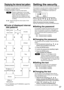 Page 3737
Displaying the internal test pattern
The projector has eight types of internal test patterns
to check the condition of the set.
To display test patterns, follow the steps below.The projector’s security function enables the password
input screen to be displayed or a company’s URL
address to be set and displayed underneath the
projected images.
: Search through the various types of test
patterns
Cycle of displayed internal
test patterns
• Results of adjustment on the image,
picture quality, position,...