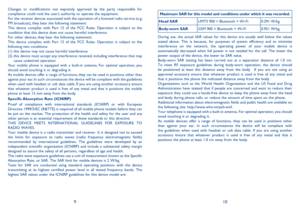 Page 6910
Changes or modifications not expressly approved by the party responsible for  compliance could void the user’s authority to operate the equipment.For the receiver devices associated with the operation of a licensed radio service (e.g. FM broadcast), they bear the following statement:This device complies with Part 15 of the FCC Rules. Operation is subject to the condition that this device does not cause harmful interference.For other devices, they bear the following statement:This device complies with...