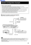 Page 4141
System Configuration Example
Notes on system configuration
• Turn off the power supply of each system component before connecting any\
 of the components. 
• Read the instruction manual for each system component before connecting \
it. 
• If the necessary cables for connecting any system components are not sup\
plied with the component or availableas an option, you may need to fashion a cable to suit the component conc\
erned.
• If there is a lot of jitter in the video signal input from the video sou\...