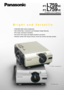 Page 1PT-L759XE
PAL/PAL-M/PAL-N/SECAM/NTSC/M-NTSC
PT-L759VE
Portable LCD Projectors
Bright and Versatile
•3100/2400 ANSI lumens brightness
•XGA (UXGA Max.) resolution and Intelligent Image Resizing
•DTV-ready connection flexibility
•One-touch auto setup and digital keystone correction
•Wireless remote with mouse control, arrow key control and laser pointer
PT-L759XE in champagne gold
PT-L759VE in silver 