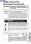 Page 7373
Others
ATTENTION:Cet appareil est équipé d’une fiche
de courant à trois broches avec
mise à la terre. Ne pas retirer la
broche de mise à la masse de la
fiche. 
Cette fiche ne pourra être utilisée que dans une prise avec
mise à la terre. Ceci est une précaution sécuritaire. S’il est
impossible d’insérer la fiche dans la prise, s’adresser à un
électricien. Ne pas annuler la protection de la fiche à mise à
la terre.Ne pas retirer
NOTES IMPORTANTES
CONCERNANT LA SÉCURITÉ
Le symbole de la flèche en forme...