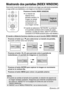 Page 105ESPAÑOL-31
Funciones útiles
ENTER
PROJECTOR VOLUME D.ZOOMSTDMENU
AUTO
SETUP
SHUTTERFREEZE
INDEX
WINDOW
InstantáneaImagen en 
movimiento
El mando a distancia funciona mientras se usa la función INDEX WINDOW
Presione el botón F F
o G G
para seleccionar un tamaño de pantalla.
Se puede cambiar entre tres tamaños.
InstantáneaImagen en 
movimientoInstantáneaImagen en 
movimientoInstantáneaImagen en 
movimiento
Presione el botón I I
o H H
para permutar entre la pantalla de
instantáneas y la pantalla de imágenes...