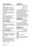 Page 4444-ENGLISH
AUTO SEARCH
This should normally be set to “ON”
ON
When the power is turned on and
“AUTO SETUP” is running, the
projector detects which signals are
being input and uses these signals
for projection. 
(If a picture is being projected, the
signal source is not automatically
changed.)
OFF
Use this setting when you do not
want the signal source to be
changed automatically when the
power is turned on and “AUTO
SETUP” is running.
AUTO SIGNAL
This should normally be set to “ON”.
ON
“AUTO SETUP” will...