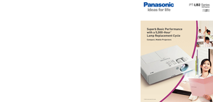 Page 1Superb Basic Performance 
with a 5,000-Hour
*1
 
Lamp Replacement Cycle
Compact, Mobile Projectors
PT- LB2 EA
PT- LB1 EA
LCD Projectors
 PT-LB2   Series
307(
12-3/32 )210(
8-9/32 )80(
3-5/32 )69(
2-23/32 )
Ceiling mount
bracket:
ET-PKB2
Replacement air filter 
for ET-KFB2: 
ET-RFB2
Highly durable 
filter unit:
ET-KFB2
Replacement 
lamp unit:
ET-LAB2
Power supply
Power consumption
Optical system
LCD panel
Lens
Lamp
Screen size (diagonal)
Colour
Brightness
Centre-to-corner uniformity
Contrast
Resolution...