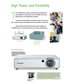 Page 5High Power and Portability
T
he PTLB30NTU packs a wealth of advanced Panasonic technology into a
small, lightweight 5.7pound body. In fact, the PTLB30NTU is the world’slightest projector to offer 3,000 lumens of brightness.
Panasonic’s innovative Daylight View technology provides a 150% improve
ment in image performance and significantly boosts color perception in bright rooms.
Starting with the wireless motion and sound streaming capability, the 
PTLB30NTU packs an array of powerful functions into a...
