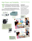 Page 2
150% Improvement in 
Image Performance
Daylight View technology significantly improves
image performance. It achieves a 150% improve
ment in image performance and significantly
boosts color perception in bright rooms.
Vivid Colors in a Bright Room
Panasonic designed and adjusted its projector
image display based on use in a welllit room in
developing Da ylight View technology. This tech
nology greatly improves color perception in bright
rooms. Pale colors are divided into six basic color
components...