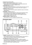 Page 16
16-ENGLISH
(continued from previous page)
Connector panel
#SERIAL connector  (pages 21, 22, 23 and 70)
This connector is used to connect a personal computer to the projector i\
n
order to control the projector externally. (RS-232C compatible)
$ S-VIDEO IN connector  (pages 23 and 46)
This connector is used to input signals from S-VIDEO-compatible
equipment such as a DVD player. The connector is S1 signal compatible,
and it automatically switches between 16:9 and 4:3 aspect ratios in
accordance with the...