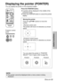 Page 35
ENGLISH-35
BA pointer will be displayed in the middle of the
projected image.
B Press the POINTER button to cancel the pointer
display.
Press the POINTER button.
NOTE:
B
The pointer cannot be displayed when a menu screen is being
displayed. Moving the pointer
Press the 
FGIHbuttons to move the
pointer.
Projector control
panel

You can select the pointer in “POINTER
SELECT ” from 3 types (refer to page 50). Pointer1 Pointer2 Pointer3

Displaying the pointer (POINTER)
You can display the pointer on the...