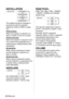 Page 52
52-ENGLISH
RGB/ YPBPR
(480i, 576i, 480p, 576p, 1 080/60i,
1 080/50i, 720/60p and VGA480
signals only)
This sets the signal that is input to
the PC 1 IN and PC 2 IN/PC 1 OUT
connector.
Normally “AUTO” should be
selected. RGB or YP
BPRis selected
automatically depending on the
synchronising signal status.
If an image is not projected
correctly, select “RGB” or “YP
BPR”
in accordance with the input signal.
VOLUME
You can adjust the volume of the
sound that is output from the
projector’s built-in speaker...