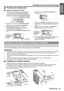 Page 61Information 
Importante
Remplacement de lunité de la lampe
FRANÇAIS - 61
JProcédure de remplacement
QRetirer et remplacer la lampe
1. Dévisser à laide dun tournevis cruciforme les 
2 vis de fixation du Couvercle de la lampe à 
larrière du projecteur jusquà ce quelles tournent 
librement, puis retirer le Couvercle de la lampe.
2. Dévisser les 2 vis de fixation de lUnité de la 
lampe à laide du tournevis cruciforme.
3. Tenir lUnité de la lampe par la poignée puis 
débloquer le verrou de la lampe.
4....