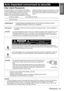 Page 63
Information Importante
FRANÇAIS - 63
Avis important concernant la sécurité
Cher client Panasonic:
Ce mode demploi vous donne toutes les informations 
concernant lutilisation de ce  projecteur. Nous espérons 
quil vous aidera à utilis er au mieux votre nouvel 
appareil, et que votre proj ecteur à cristaux liquides 
Panasonic vous donnera entière satisfaction. Le numéro  de série du produit se trouve au bas du produit. Le noter 
dans lespace prévu ci-dessous et conserver ce manuel 
pour le cas où des...