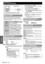 Page 36ENGLISH - 36
Settings
OPTION menu
When you change the input method, the guidance 
appears in the upper right corner of the screen. The 
following display methods are available. Press I H to 
cycle through the options.
You can switch the logo on/off that is displayed when 
starting up the projector. Press I H to select the 
required option. STARTUP LOGO will be displayed for 
30 seconds.
 ONActive
 OFFDeactive
 USERDisplay the original text
QEditing the original text
If you select USER, you can display...
