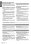 Page 10Precautions with regard to safety
ENGLISH - 10
Important 
Information
Do not mix old and new batteries.
 If the batteries are inserted incorrectly, they may 
explode or leak, and fire, injury or contamination of 
the battery compartment and surrounding area may 
result.
Remove the used batteries from the remote control 
promptly.
 If you leave used batteries in the remote control for 
an extended period of time, it may cause liquid 
leaking, abnormal internal temperature rising or 
explosion.
If not...