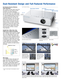 Page 3Dust-Resistant Structure Minimizes
Image Degradation
After a projector has been used for some time,
dust particles that have entered the interior
accumulate on the optical components 
and lower performance. The PT-LW80NTU pre-
vents this with a unique dust-resistant design.
This totally redesigned package has touch-sen-
sor controls that eliminate the gaps around
conventional buttons and a lens cover. The
design also incorporates a cover that protects
the zoom/focus ring when not in use. These
features...