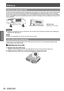 Page 28Setting up
28 - ENGLISH
Getting Started
Adjusting adjustable feet
In order to make the projection screen rectangle, place the projector on a flat surface with its front surface parallel 
to the screen. If the screen is tilted lower, extend the adjustable feet and adjust the angle to make a rectangle 
screen. If the projector is tilted horizontally, also use the adjustable feet and adjust the angle to keep the projector 
flat. The adjustable feet can be extended by turning it as shown in the figure, and...