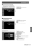 Page 93[NETWORK] menu
ENGLISH - 93
Settings
▶■[Command port set up] page
Set the port number used for command control.
Click [Detailed set up] 
→ [Command port set up].
(1)
(2)
(1) [COMMAND PORT]
Set the port number used for command control.
(2) [Set command port] Update the settings.
▶■[Change password] page
Click [Change password].
(1)
(2)
(3)
(1) [Administrator]
Used to change the setting of [Administrator].
(2) [User] Used to change the setting of [User].
(3) [Next] Used to change the setting of the...