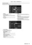Page 99Chapter 4 Settings — [NETWORK] menu
ENGLISH - 99
[E-mail set up] page
When there is a problem, an email can be sent to preset email addresses (up to two addresses).
Click [Detailed set up] → [E-mail set up].
1
2
3
4
5
6
1 [ENABLE]
Select [Enable] to use the E-mail function.
2
 [SMTP SER

VER NAME]
Enter the IP address or the server name of the E-mail server 
(SMTP). To enter the server name, the setup of the DNS server 
is required.
3
 [MAIL FROM]
Enter the E-mail address of the projector

. (Up to 63...