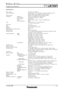 Page 2SPECFILE
PT-LB75NTPortable LCD Projector
As of May 2008< 2 >
Specifications
Power supply
Power consumption
Optical system
LCD panel  Panel size
Display method
Drive method
Pixels
Pixel configuration
Lens
Throw ratio
Lamp
Colors
Brightness*
1
Center-to-corner uniformity ratio*1
Contrast ratio*1
Resolution RGB
Scanning frequency  RGB YP
BPR
S-Video/Video 
Projection size
Optical axis shift
Keystone correction range
On-screen menu
Installation
Built-in speakers Size Output power
Terminals  COMPUTER (RGB) 1...