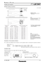 Page 5SPECFILE
PT-LB75NTPortable LCD Projector
As of May 2008< 5 >
Standard setting-up positions
Lower edge of projected image Upper edge of projected imageø49
70 (2-3/4) ø43
(1-15/16)
(1-11/16)
195
(7-11/16)
H
369–449
(14-17/32– 17-11/16)
Adjustable in 20-mm 
(15/32-inch) step.
65 (2-9/16)
13 (1/2) H
Projected image
L
L
L
Projected image
unit : mm (inch)
NOTE: 
Illustrations show the projector installed
using optional ceiling bracket.
This illustration is not drawn to scale. L: Distance to screen
H: Height...