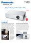 Page 1PT-LB78
LCD Projector
Panasonic’s new LCD projector PT-LB78 is ideal for anyone
who wants an easy-to-use projector but doesn’t want to
compromise on image quality and performance. The highly
advanced dust-resistant design minimizes image degradation
by reducing the entry of dust into the unit. The design
includes “gapless” touch-sensor controls on the top panel
and an airtight structure that concentrates the air intake into
a single location.
Panasonic’s original
Daylight View 4 fea-
ture provides...
