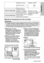 Page 81FRANÇAIS-81
#Débrancher le cordon 
d’alimentation du projecteur en
procédant comme indiqué à la
page 28, puis vérifier si la zone
environnant le bloc de lampe
s’est bien refroidie. 
$  Utiliser un tournevis Phillips 
pour desserrer les vis de
fixation du couvercle du bloc
de lampe sur le fond du
projecteur, puis enlever le
couvercle du bloc de lampe.  %Utiliser un tournevis Phillips pour 
desserrer les deux vis de fixation
du bloc de lampe jusqu’à ce que les
vis tournent librement. Puis tenir
les...