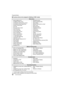 Page 30Preparation/Basic
30DVQX1052 (ENG) 
∫Functions that can be assigned in [Setting in REC mode]
¢ Function button settings at the time of purchase.
• By default, [Off] is assigned to the buttons [Fn10] to [Fn20].
[Rec] menu
– [Wi-Fi] (P88): [Fn7]¢
– [Q.MENU] (P28): [Fn2]¢
– [LVF/Monitor Switch] (P24): [Fn5]¢
– [LVF/Monitor Disp. Style] (P24)
– [AF/AE LOCK] (P38)
–[AF-ON]
– [Preview] (P23): [Fn6]
¢
– [One Push AE]
– [Touch AE] (P26)
– [Level Gauge]: [Fn4]
¢
– [Focus Area Set]
– [Zoom Control] (P54)
–[1Shot...