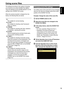 Page 7119
Shooting
Using scene files
The settings according to the variety of shooting 
circumstances are stored SCENE FILE MENU.
They are selected via the SCENE SELECT on the 
settings menu SCENE FILE screen.
When the camera-recorder is shipped from the 
factory, the following files are stored.
F1: 
 File suitable for normal shooting.
F2: FLUO.
    File suitable for shooting under fluorescent 
lights, ie. indoors.
F3: SPARK
    File suitable for shooting with fuller variations 
of resolution, coloring and...