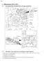 Page 42 Mechanism Drive Unit
2.1. TrayOpen/Close and Multi-Discs Change operations
2.1.1. Description of tray open/close and multi-discs change operations
 1. The motor turns in the clockwise direction and the rotation is transmitted via the belt, thepulley gear also turns clockwise.
 2. The relay gear 1 turns counterclockwise.
 3. The relay gear 2 turns clockwise.
 4. The relay gear 3 turns counterclockwise.
 5. The switching gear at down position turns clockwise (up/down position functioned by the plunger...