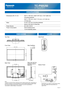 Page 42TC-P50U50
50 Plasma HDTV
SPECIFICATIONS
DIMENSIONSJACKS
Top View
Front View
Back View
Note:
To make sure that the Plasma Television fits the cabinet properly when a high degree of 
precision is required, we recommend that you use the Plasma Television itself to make 
the necessary cabinet measurements. Panasonic cannot be responsible for \
inaccuracies in cabinet design or manufacture. Specifications are subject to change without notice. 
Non-metric weights and measurements are 
approximate.
Side...