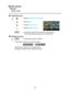 Page 96Media player
Photos
Photo  view
Thumbnail view
Display Slideshow settings
 Display Sort
 Display Drive select
 Display Media select
 INFOInformation  panel  (File  name, Date, and Size  etc.)  
* Information  differs depending on selected data.
Playback  screen
INFODisplay/hide  Guide and Banner
Photo status:  Shows  current photo  status
 or 
2D/3D status:  Shows  current 2D/3D status
Navigation Guide:  Shows  available  functions.
96  