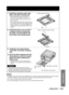 Page 113ENGLISH – 113
Information
Install the movable metal mesh  7. 
filter to the filter cleaning unit.
When reassembling, align the edge of the  • 
movable metal mesh filter with position A.
Hook the movable metal mesh filter onto the  • 
gear and the rail.
The movable metal mesh filter will be set to the  • 
correct position after the set is installed and the 
power is turned on, so it can be installed in the 
middle position during reassembly without any 
problem.
Movable metal mesh filter
Rail
Install the...