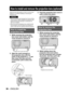 Page 3636 – ENGLISH
 
How to install and remove the projection lens (optional)
Adjust the lens shift position so that it is at the home 
position (p. 41) before installing or removing the 
projection lens.
Attention
Remove the dust-proof sponge from the lens fitting  • 
of the projector before installing the projection lens. 
(Keep the dust-proof sponge in a safe place for 
later use if needed.)
After removing the projection lens, install the dust- • 
proof sponge to the lens fitting of the projector in 
order...