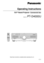 Page 1DLP®Based Projector  Commercial Use
Operating Instructions
Read these instructions completely before operating this unit.
TQBJ0222
Model No.PT-D4000U 