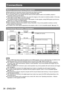 Page 36Connections
36 - ENGLISH
Getting Started
Connections
Before connecting to the projector
■
z Read carefully the instruction manual of the device you intend to connect.
■
z Turn off the power switch of the device before connecting the cable.
■
z If a connection cable is not supplied with the device and the optional cable is not available, prepare a 
connection cable to suit the device.
■
z Video signals containing too much jitter may cause the images on the screen to randomly wobble. In this case, 
a time...