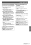 Page 61[Image adjust] menu
ENGLISH - 61
Settings
[Color management]
Adjusts the color of the projected image as desired.
1) Press 
▲▼ to select [Color 
management].
2)  Press the  button.
■
z The image is paused and a colorless cursor 
appears in the center of the screen.
3) 
Press 
▲▼◀▶  to move the cursor 
over the color to adjust, and press the 
 button.
■
z The cursor becomes that color and [COLOR 
SELECTION] menu is displayed.
4) 
Press 
▲▼◀▶  to move the cursor 
over the color to adjust, and press the...