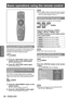 Page 38Basic operations using the remote control
38 - ENGLISH
Basic Operation
Basic operations using the remote control
Using the SHUTTER function
If the projector is not used for a certain period of time 
during the meeting intermission, for example, it is 
possible to turn off the image temporarily. 
 button
1)  Press the  button on the remote control or the control panel. 
 
z
The image disappears. 
2)  Press the  button again. 
 
z
The image resumes. 
Using the on-screen display 
function
Turn off the...