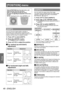 Page 48[POSITION] menu
48 - ENGLISH
Settings
Select [POSITION] from the main menu, and 
select the item from the sub-menu. 
Refer to “
Navigating through the menu ”
 
(
 page 41) regarding the operation of the menu 
screen.   
z
After selecting the item, press ÛÝ/¢/£ to set. 
[SHIFT]
You can move the image position vertically or 
horizontally if the image position projected on the 
screen is shifted even  when the relative position of the 
projector and the screen is installed correctly. 
1)  Press ▲▼ to...