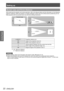 Page 22Setting up
22 - ENGLISH
Getting Started
Screen size and throw distance
When planning the projector and screen geometry, refer to the figures below and the information on the following 
pages for reference. After the projector is roughly positioned, picture size and vertical pic\
ture positioning can be 
finely adjusted with the powered zoom lens and lens shifting mechanism.
L (LW/LT) ÛProjection distance (m)
SH Height of the projection area (m)
SW Width of the projection area (m)
H Vertical distance...