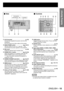 Page 15ENGLISH – 15
Getting Started
Controls  „Side  „
1
  AC IN terminal KKKKKKKKKKKKKKKKKKKKKKKK(p. 35)
Connect the supplied line power cord into this 
receptacle.
Do not connect any other cable to this socket.
2
  MAIN POWER switch KKKKKKKKKKKKKK(pp. 35-37)
Use this switch to turn on “I” and off “○” the 
commercial line power applied to the projector.
3
 Slot cover KKKKKKKKKKKKKKKKKKKKKKKKKKKK(p. 29)
Install the optional input modules here.
4...