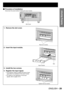 Page 29ENGLISH – 29
Getting Started
Procedure of installation  „
Disconnect the power before installing the input module.
Slot Cover
MAIN POWER AC INOFF ON
IN OUTRS-232C IN RS-422 IN RS-422 OUTSERIALLAN
REMOTE 1 REMOTE 2 IN
OUTIN
SYNC/HD VDB/PBG/Y R/PRS-VIDEO INVIDEO RGB 2 INDVI-D IN
RGB 1 INAUXDVI-DRGB2RGB1S-VIDEOVIDEOAUTO
SETUPMENU LENS
SHUTTER
LIGHT POWER ON STANDBY
ON
OFF ENTER
Remove the slot cover. 1. 
Remove 2 screws.
Insert the input module. 2. 
Slot
Input module
Install the two screws. 3. 
Register the...