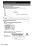 Page 4040 – ENGLISH
How to adjust the lens (continued)
Lens adjustment to compensate for uneven screen focus
About the focus balance  „
Relationship between lens orientation and screen focus  z
If the projection lens is tilted with respect to the plane of the screen, uneven focus will result.
Figure 1: Illustration of influence of lens orientation
Projection lens
Image formation surface (DMD image plane)
Screen surface versus focal point
Procedure for adjusting the focus balance (tilt compensation in the lens...