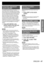 Page 47ENGLISH – 47
Basic Operation
 
Automatic adjustment 
(AUTO SETUP)
The automatic setup function can be used to 
automatically adjust the resolution, clock phase and 
picture position when analog RGB signals consisting 
of bitmap images such as computer signals are being 
input, or to automatically adjust the picture position 
when DVI-D signals are being input. (The automatic 
setup function does not work with video format 
signals such as signals output from a DVD player.)
It is recommended to supply...