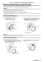 Page 35ENGLISH - 35
Chapter 2 Getting Started  —   Removing/attaching the projection lens
Removing/attaching the projection lens
Attach and remove the projection lens in the same way as a standard zoom lens and optional accessories.
Move the projection lens to the home position before replacing or removing the lens (
x
 

page   46).
Attention
rfReplace the projection lens after turning of f the power of the projector.
rfDo not touch the lens signal receiver

. Dust or dirt may cause defective contact.
rfDo not...