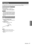 Page 31ENGLISH - 31
Basic Operation
Projecting
Check the connections of the peripheral devices and connection of the po\
wer cord (Æpage 26) and switch on the 
power (
Æpage 28) to start the projector. Select the image and adjust the state of the image.
Selecting the image
Select an input signal.
The image selected with the , 
, , , , 
or  button is projected (
Æpage 32).
Attention
Images may not be projected properly depending on the 
 
z
connected device and DVD, video tape, etc. to be played. 
Select a...