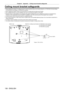 Page 136Chapter 6 Appendix — Ceiling mount bracket safeguards
136 - ENGLISH
Ceiling mount bracket safeguards
 fWhen installing the projector to a ceiling, be sure to use the specified ceiling mount bracket (Model No.: ET- PKR100H (for high ceilings), 
ET- PKR100S (for low ceilings), ET- PKR100P (for portrait)).
 fWhen installing the projector

, attach the drop-prevention kit included with the ceiling mount bracket.
 fAsk a qualified technician to do the installation work such as mounting the projector on the...