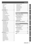 Page 5 
ENGLISH - 5
Important 
Information
Preparation
Getting Started
Basic Operation
Settings
Maintenance
Appendix
Contents 
[CLOCK PHASE]  .......................................................... 60
[ASPECT]  ...................................................................... 61
[WSS]  ............................................................................ 63
[OVER SCAN]  ............................................................... 63
[KEYSTONE]...