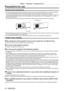 Page 16Chapter 1 Preparation — Precautions for use
16 - ENGLISH
Precautions for use
Cautions when transporting
 fIf you purchased the projector with the standard zoom lens, remove the lens cushion before use, and store it for the future 
use. When transporting the projector
, move the lens position to the home position and attach the lens cushion.
If you purchased the projector with the lens sold separately, remove the lens hole cover before use, and store it for the future 
use. When transporting the...